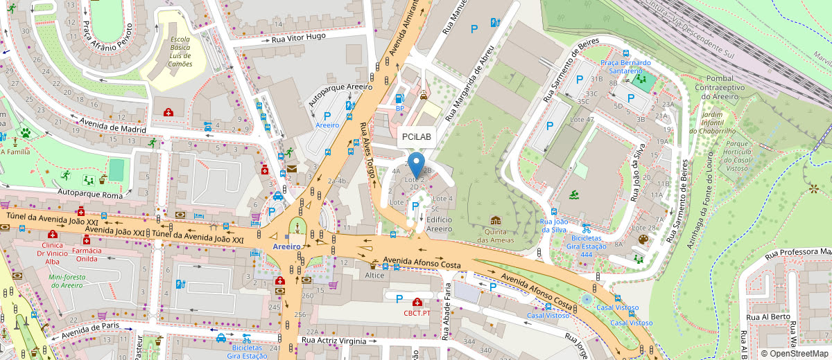 Mapa: PCiLAB no Largo do Casal Vistoso, Lisboa